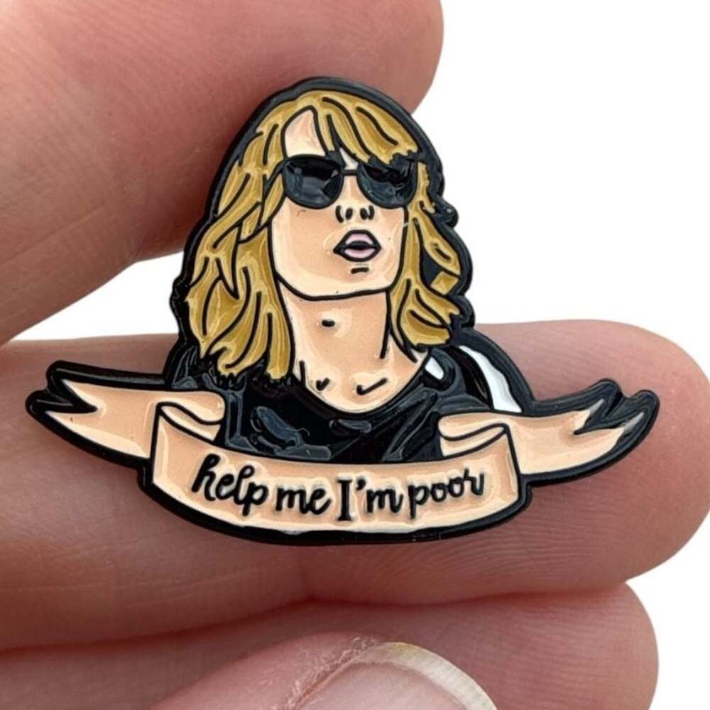 Bridesmaids 'Help Me I'm Poor' Enamel Lapel Pin